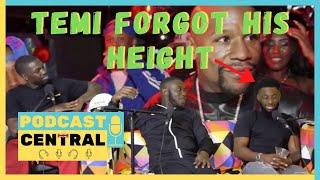 That time on 90s Baby Show ft Harry Pinero when temi forgot his height.