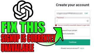 Fix ChatGPT Not Working  ChatGPT Signup Currently Unavailable Error