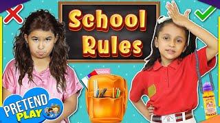 Kids Pretend Play SCHOOL RULES  Good vs Bad Habits  Moral Story  ToyStars