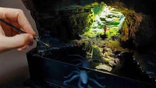 Terrifying Underground Lake  Epoxy Resin Diorama