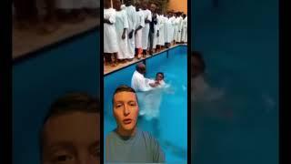 How to NOT Baptize someone  #laugh #baptism #fail #howto #christianshorts #bible #viral