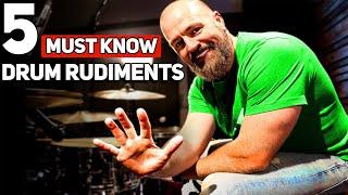 BEGINNER DRUMMERS The 5 MUST KNOW Drum Rudiments