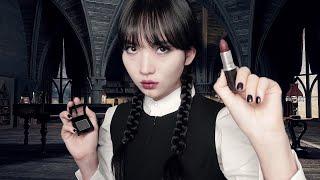 ASMR  Wednesday Addams Does Your Party Makeup RP