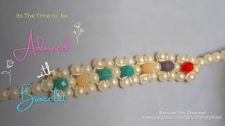 How to make bracelet at home with beads tutorial Crystal Beads Bracelet  Beaded Bracelet Tutorial 