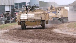 FV107 Scimitar reconnaissance vehicle FV432 Mk III Bulldog and Warthog ATV running at TANKFEST 2024