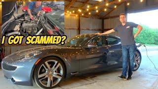 I got SCAMMED buying this cheap Fisker Karma and its finally home for my mechanic to inspect.