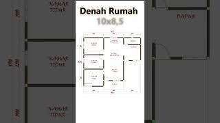 Denah Rumah 10x8 #rumahminimalis #denah #rumah #denahrumahminimalis #rumahdesain #housedesign