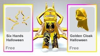 FREE GET NOW... GOLDEN HALLOWEEN ITEMS IN ROBLOX EVENT