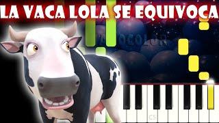 La Vaca Lola se Equivoca  Piano Cover  Tutorial  Karaoke