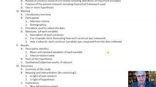 Psychological Research Detailed Outline of an APA Formatted Research Report or Thesis