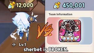 lvl 1 sherbet vs lvl 70 espresso ️