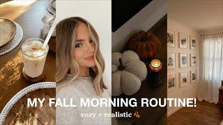 MY FALL MORNING ROUTINE  cozy + realistic ️