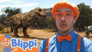 Learning Dinosaurs With Blippi at T-Rex Ranch  Fun and Educational Videos For Kids