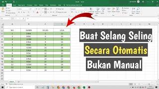 2 Cara Membuat Warna Selang Seling Pada Baris Di Tabel Excel