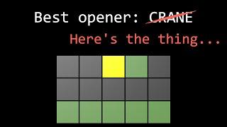 Oh wait actually the best Wordle opener is not “crane”…