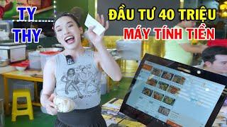 Ty Thy đầu tư 40 triệu mua 3 máy tính tiền in hóa đơn - Ty Thy Vlog Gỏi đu đủ