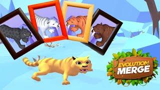 Evolution Merge - Eat and Grow  Feed creatures to evolve  Predators  Tigers