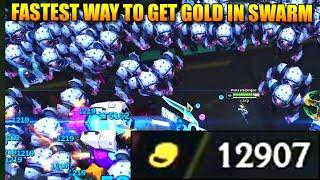 FASTEST WAY TO GET GOLD IN SWARM IN 15 MINUTES 12900 GOLD PER RUN - Swarm League of Legends Guide