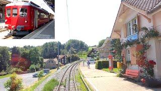  4K Rorschach - Heiden rack railway cab ride on 146 year old coaches  Switzerland 07.2021