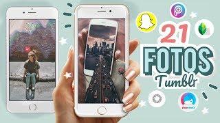 21 IDEAS PARA FOTOS TUMBLR  en Snapchat PicsArt Facetune Snapseed y Vsco