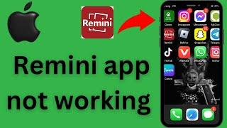 Remini app not working on iPhone problem solve