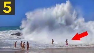 Top 5 SCARY Beach Waves - Run
