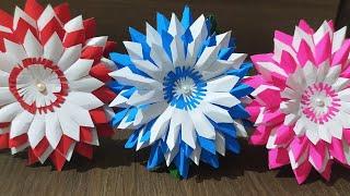 How to make paper flowers with craft papereasy paper flower for home decorDIY paper flowerorigami
