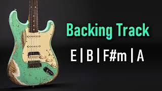 Rock Pop BACKING TRACK E Major  E B F#m A  80 BPM  Guitar Backing Track