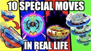 Learning 10 MORE Beyblade Evolution Special Moves IN REAL LIFE