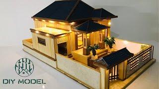 How to make a miniature house from sticks  DIY Model