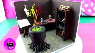A Miniature DIY Witchs Workshop for Halloween