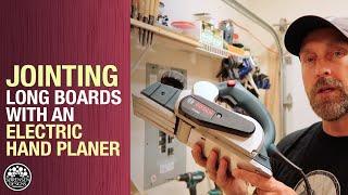 Jointing Long Boards with An Electric Hand Planer  Woodworking