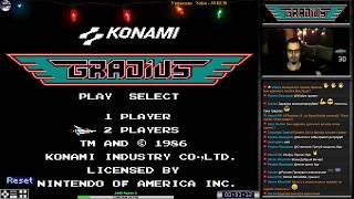 Gradius прохождение No Death U 100%  Игра на Dendy Nes Famicom 8 bit Konami 1985 Стрим RUS