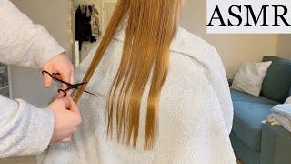 ASMR  Relaxing haircut hair brushing & hair treatment ‍️ no talking