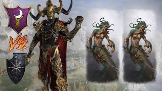 The Witch Kings Medusa Dark Elves vs Warriors  of Chaos - Total War Warhammer 3