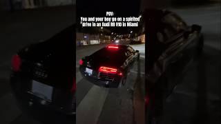POV Spirited Night drive in an Audi R8 V10 *TERRORIZING Miami*