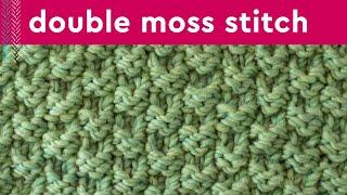 Double Moss Stitch Knitting Pattern for Beginners 4 Row Repeat