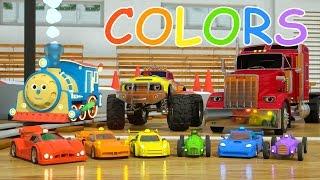 Learn Colors and Race Cars with Max Bill and Pete the Truck - TOYS Colors and Toys for Toddlers