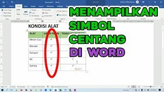 Tutorial Menampilkan Simbol Centang di Word