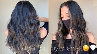 How I prep & style my clients  Babyliss pro 1 14 curling iron