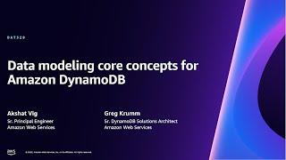 AWS reInvent 2023 - Data modeling core concepts for Amazon DynamoDB DAT329