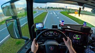 POV Truck Driving  Scania R500 Incredible Day In Netherlands ASMR 4k New Gopro