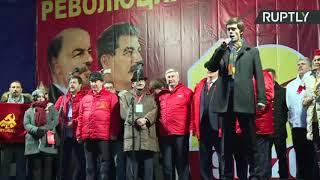 Communist Party Russia 7 November 2017 The Internationale  Katusha  La Marseillan 100 Years USSR