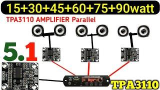 Class D TPA3110 Amplifier Board Parallel   TPA3110 3 Board wiring  Electronics verma