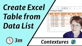 Change Data List to Excel Table for Powerful Features