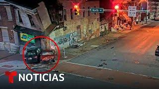 Persecución policial en Baltimore deja una víctima mortal  Noticias Telemundo