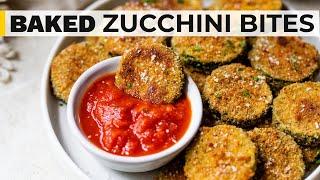 ZUCCHINI CHIPS  baked & breaded healthy snack idea