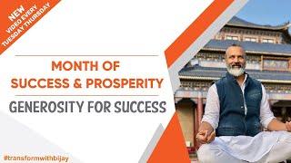 The Impact of Generosity  Month Of Success & Prosperity  Bijay Anand