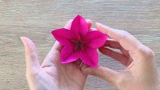 Origami Flower - Cherry Blossom in less than 10 minutes 