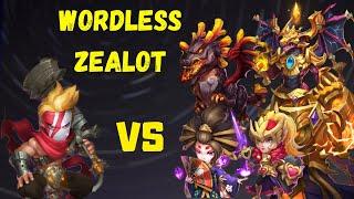 Wordless Zealot Vs Top Legends  Castle Clash